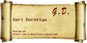 Gerl Dorottya névjegykártya